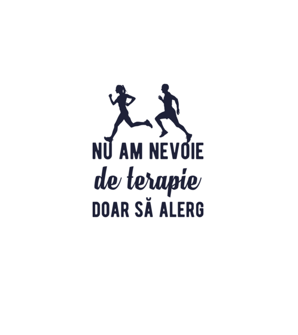 nu am nevoie de terapie, doar să alerg model nisipiu pe tricou