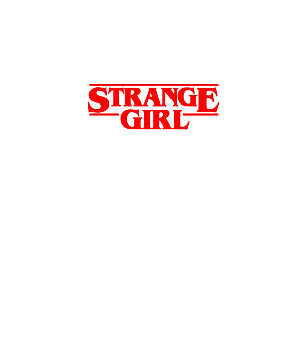 strange girl model negru pe tricou