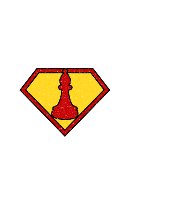 SuperChess alergător de șah model albastru închis pe tricou