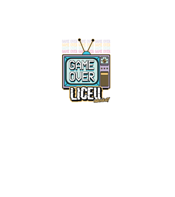Absolvire retro liceu model turcoaz pe tricou