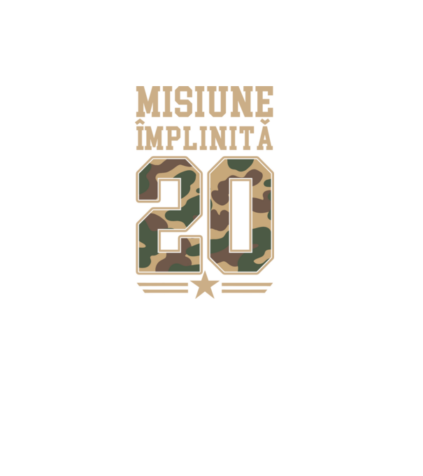 Misiune împlinită 20 model negru pe tricou