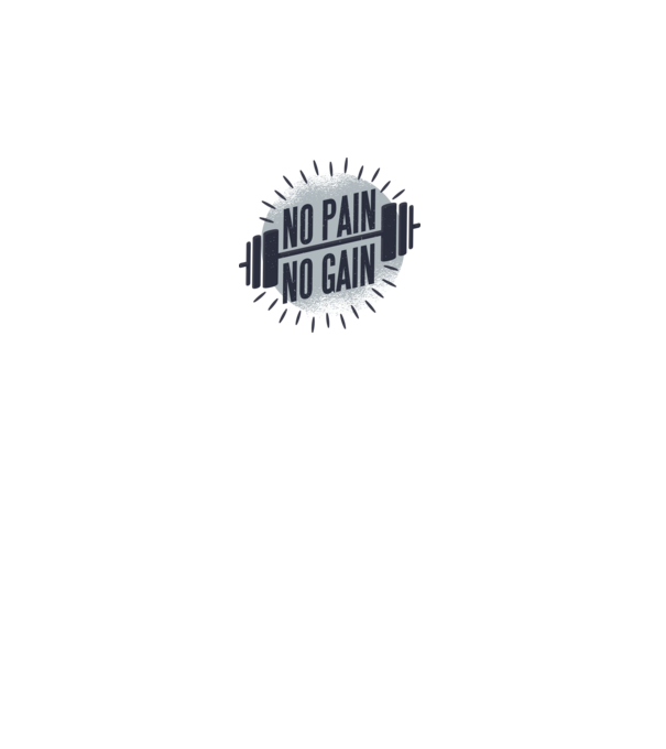 No pain no gain round model roșu pe tricou