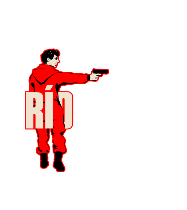 rio la casa de papel model alb pe tricou
