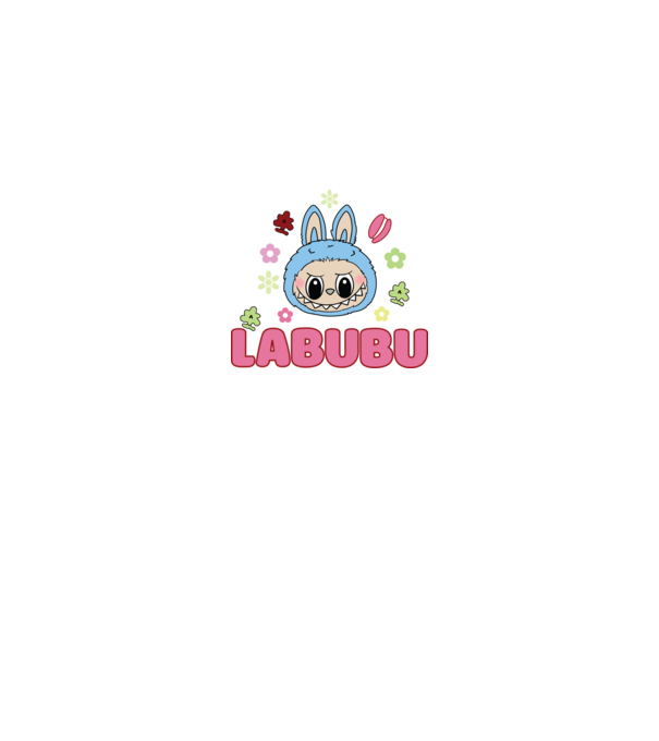 Labubu model negru pe tricou
