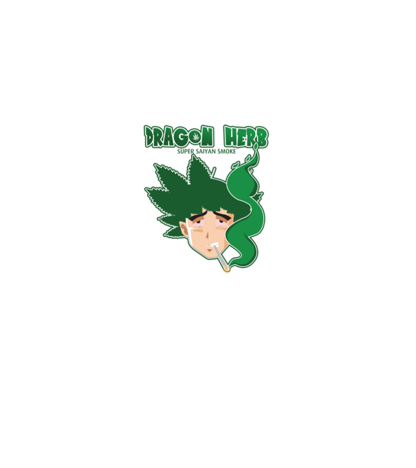 dragon herb smoke model negru pe tricou