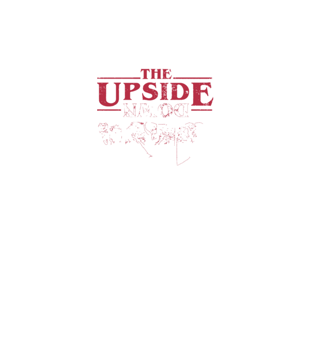 the upside down logo model negru pe tricou