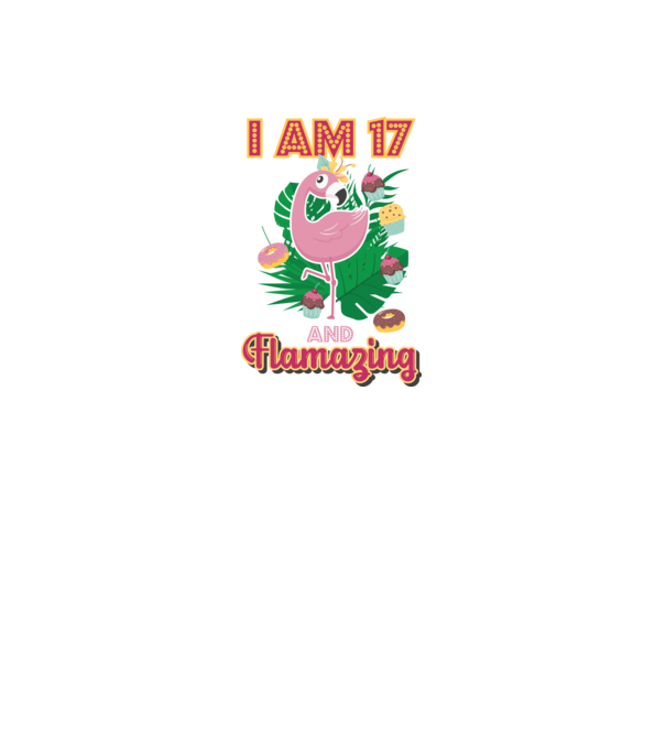 FLAMAZING Birthday 17 Years old model alb pe tricou