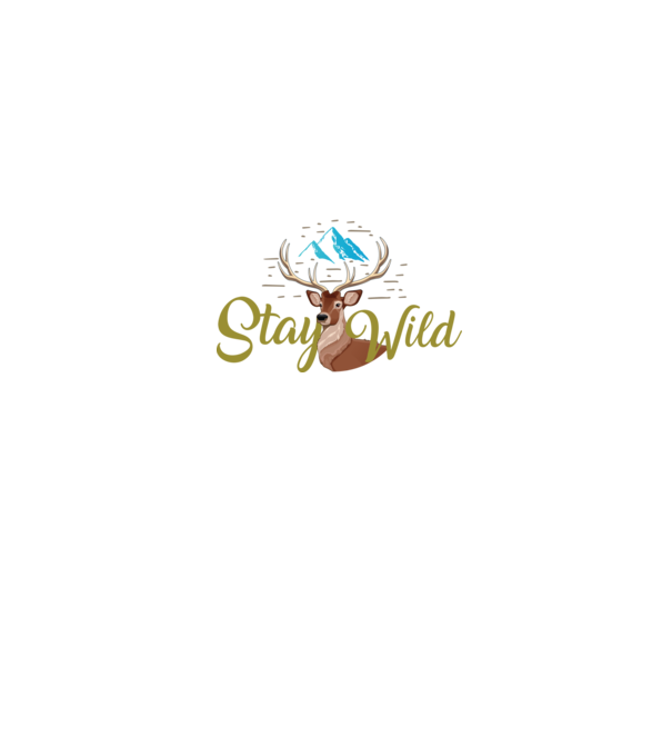 Stay wild model negru pe tricou