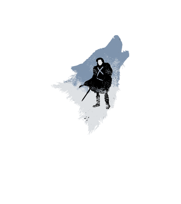 The Wolf model albastru regal pe tricou