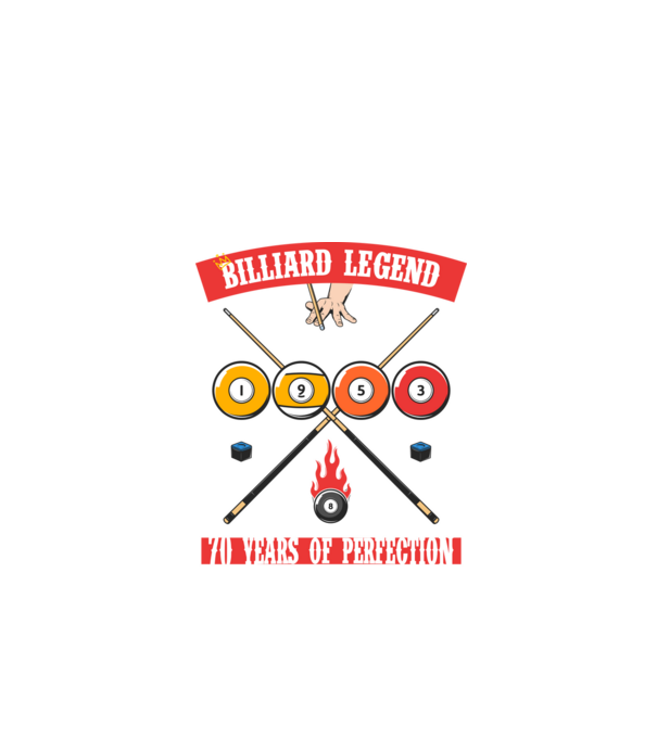 Billiard legend born in 1953 model negru pe tricou