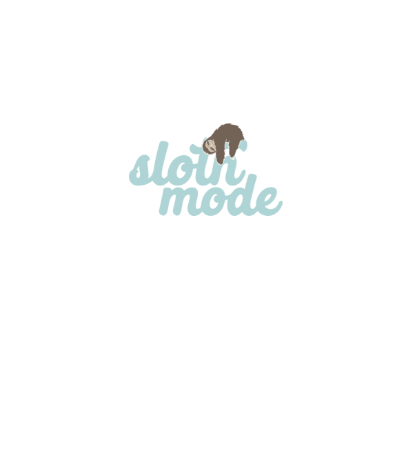 Sloth mode model alb pe tricou