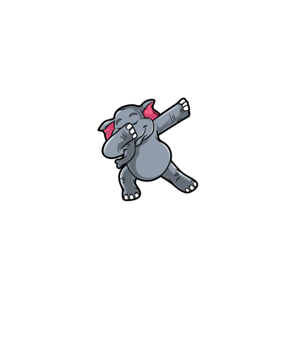 Elefant DAB model albastru închis pe tricou