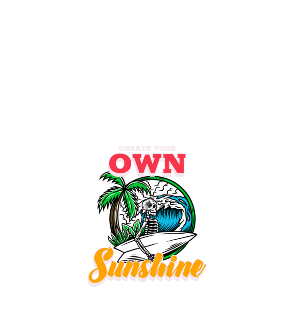 Create your own sunshine surfer skeleton model negru pe tricou