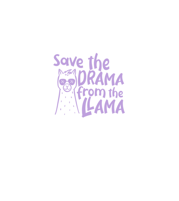Save the drama from the llama model negru pe tricou
