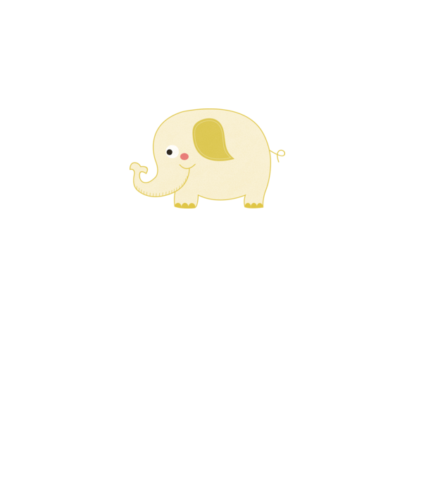 Cute elephant model alb pe tricou