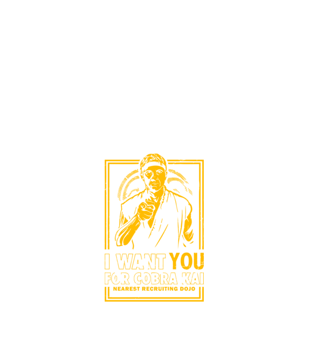 I want you cobra kai model negru pe tricou