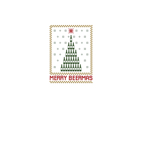 Merry Beermas model negru pe tricou