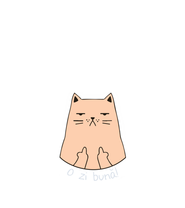 O zi bună model negru pe tricou