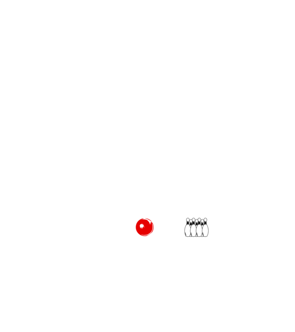 Bowling EKG model negru pe tricou