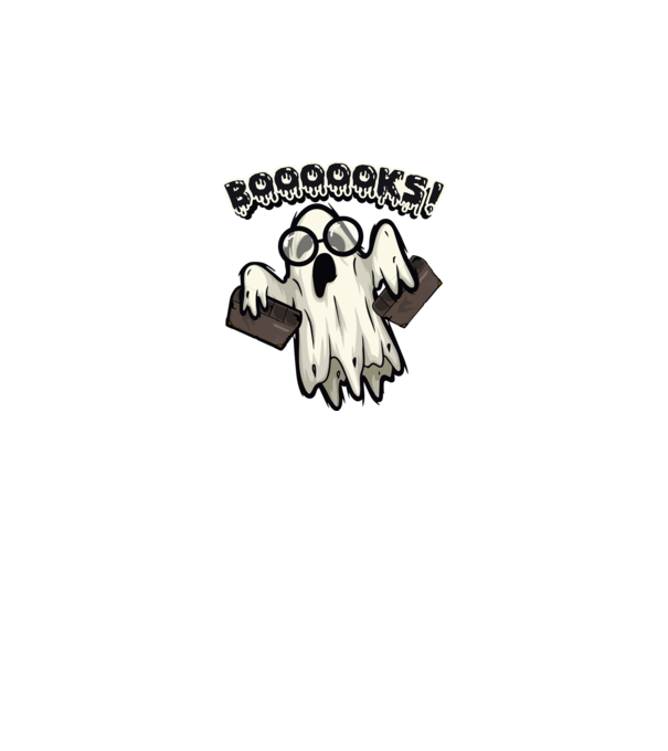 Spooky boookworm model negru pe tricou