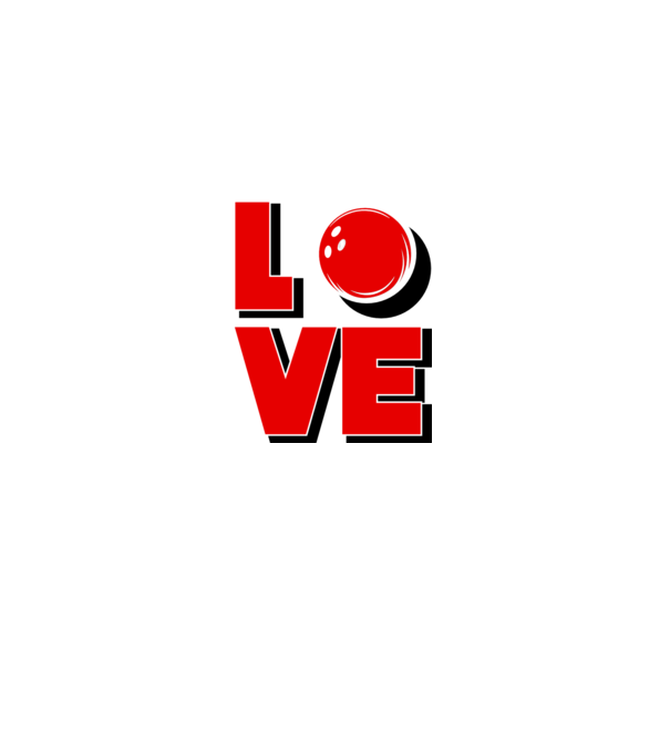 Love bowling model gri pe tricou