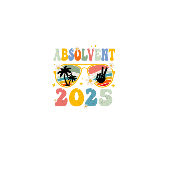 Absolvent 2025 model negru pe tricou