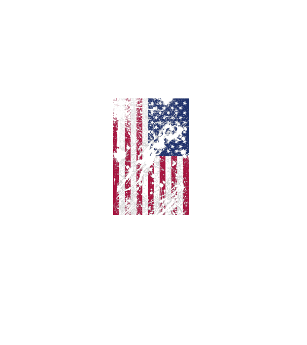 ripped flag U.S. model alb pe tricou