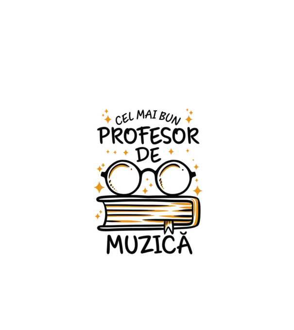 Cel mai profesor muzică model alb pe tricou