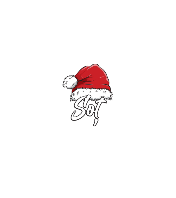 soț Santa Hat model negru pe tricou