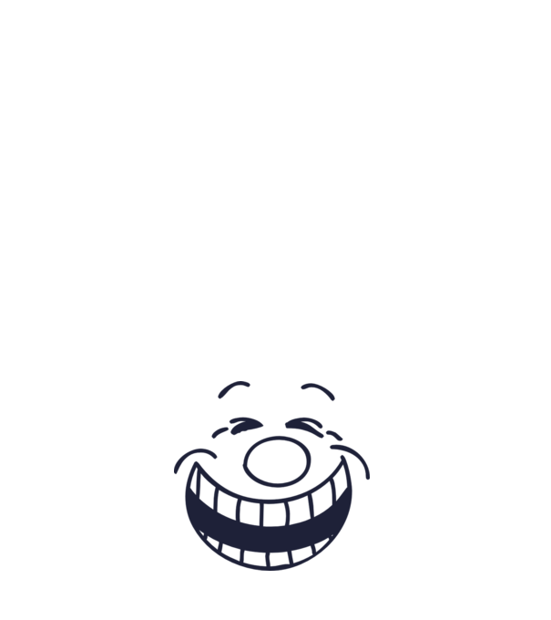 Funny Face Smiley model alb pe tricou