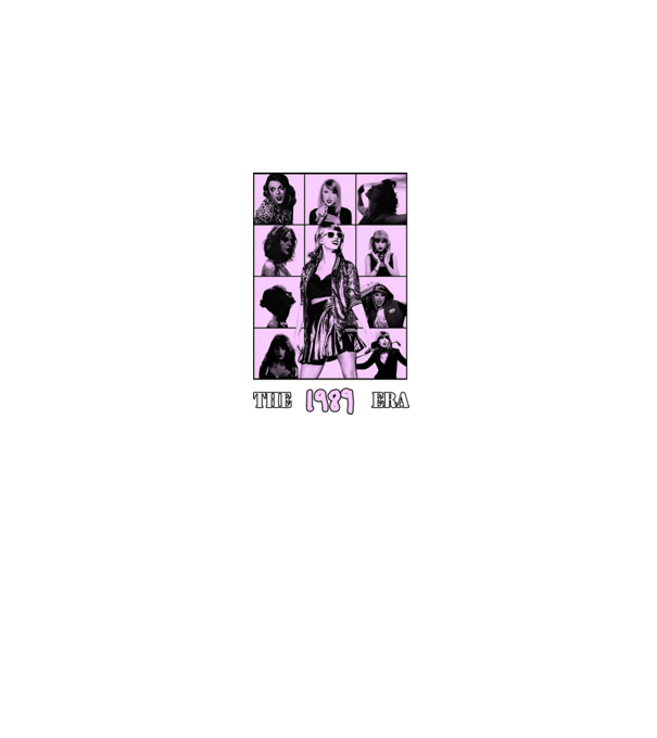 Taylor Swift ERAS lilac model negru pe tricou