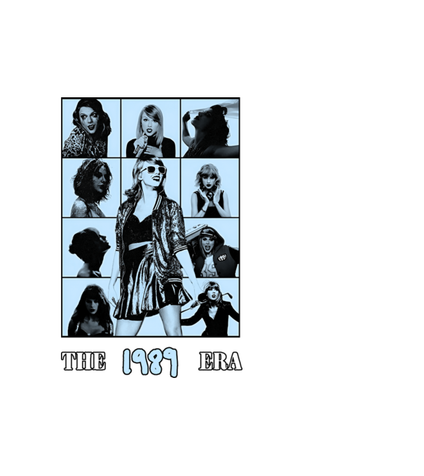 Taylor Swift ERAS blue model alb pe tricou