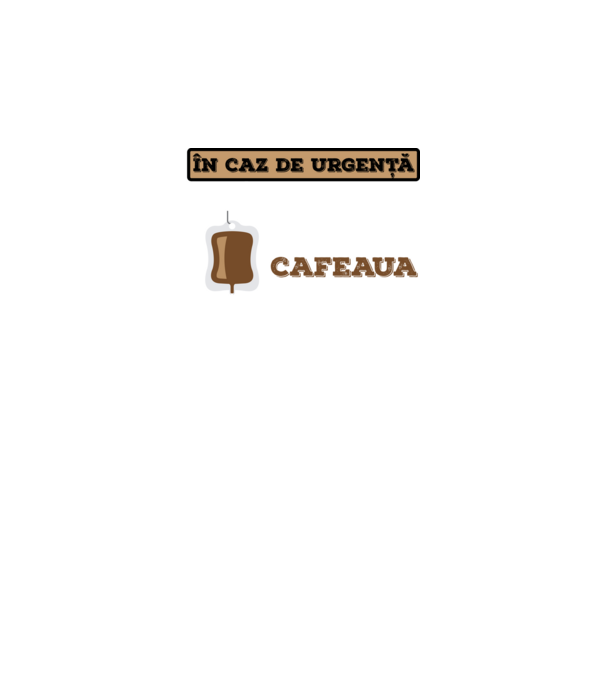 În caz de urgență, grupa mea sanguină este cafeaua model negru pe tricou