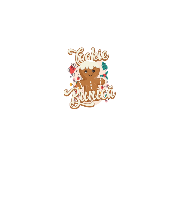Cookie bunică model alb pe tricou