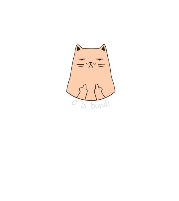 O zi bună model negru pe tricou