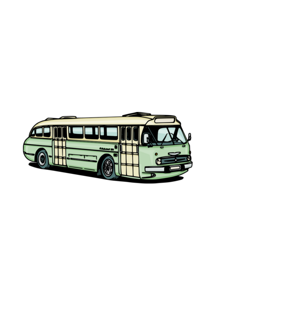 Autobuze model albastru deschis pe tricou