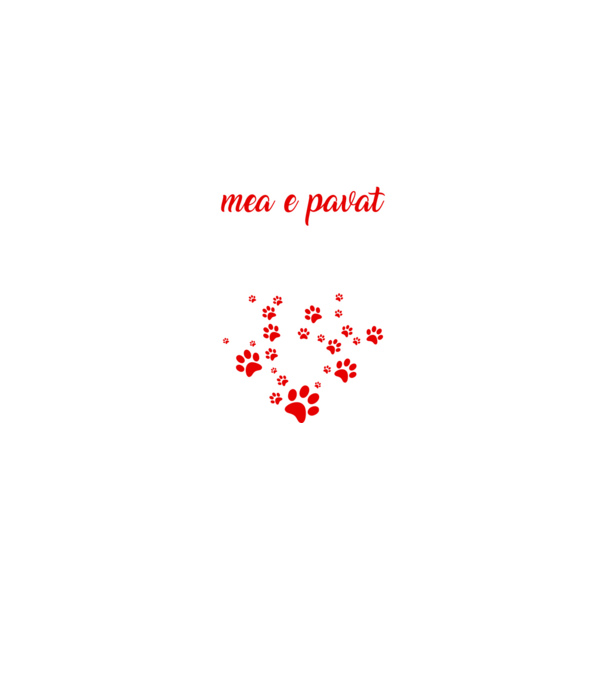 Drumul spre inima mea e pavat cu urme de labe model negru pe tricou