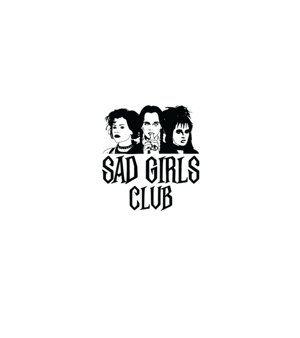 Sad Girls Club model alb/roșu pe tricou