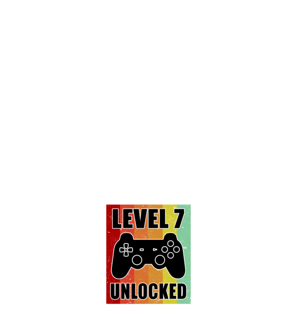 level 7 unlocked retro gamer model negru pe tricou