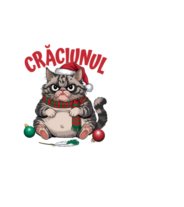 Am mâncat pasărea Crăciun pisică Negru model negru pe tricou