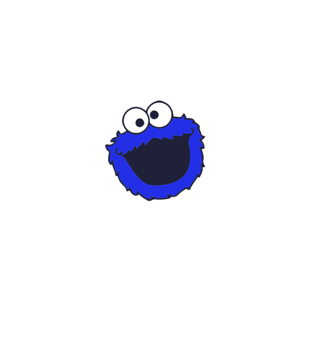 Cookie Monster Face model negru pe tricou