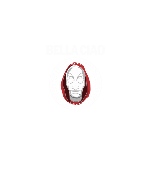 bella ciao stroke white model negru pe tricou