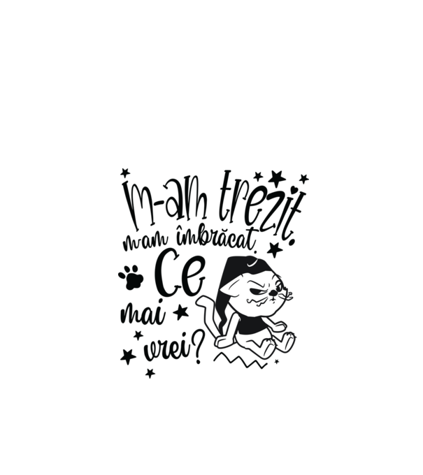 Ce mai vrei? model alb pe tricou