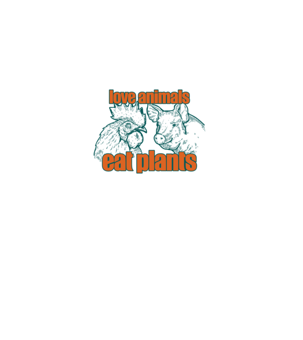 love animals model alb pe tricou