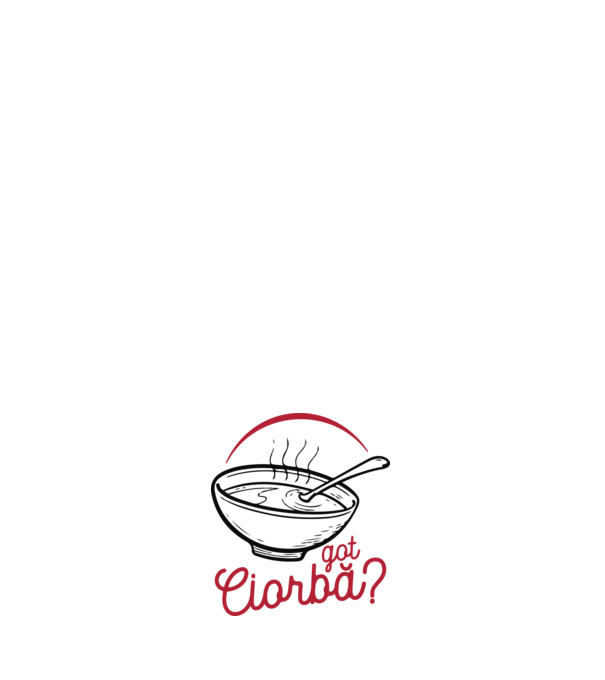 România Got ciorbă model alb pe tricou