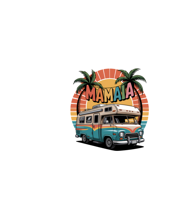 MAMAIA model negru pe tricou