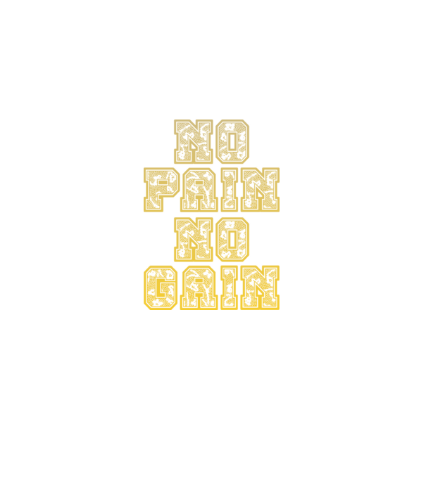 No Pain No Gain model negru pe tricou