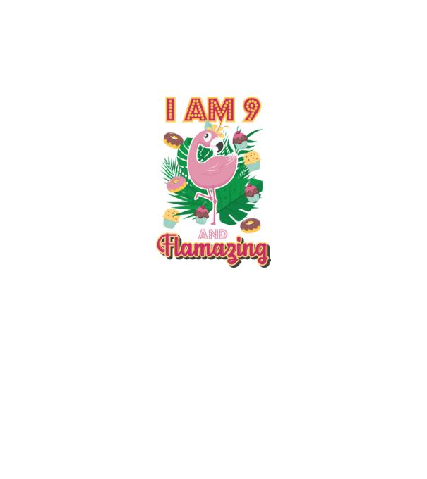 FLAMAZING Birthday 9 Years old model alb pe tricou