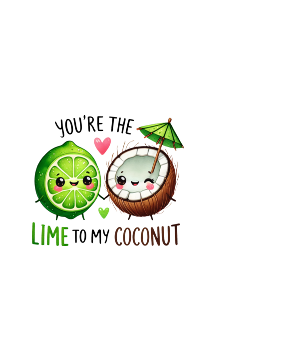 Lime to my Coconut model alb pe tricou