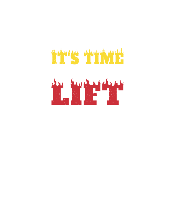 Time to lift model negru pe tricou